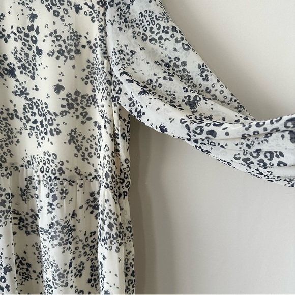 Park & Fifth-Printed Mock Neck Sheer Sleeve Spring/ Summer Dress (Size:Small) - Picture 9 of 15